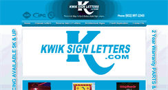 Desktop Screenshot of kwiksignletters.com